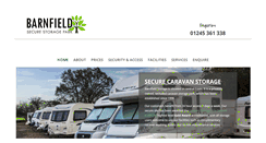 Desktop Screenshot of barnfieldcaravans.co.uk